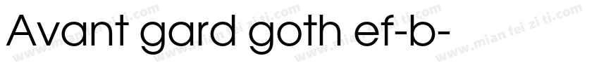 Avant gard goth ef-b字体转换